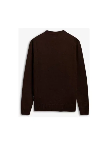 Sweter Sebago wełniany brązowy