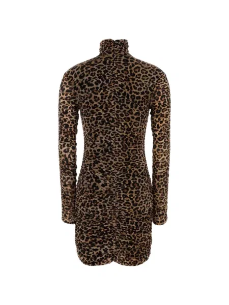 Rochie mini Blumarine cu imagine cu model leopard maro