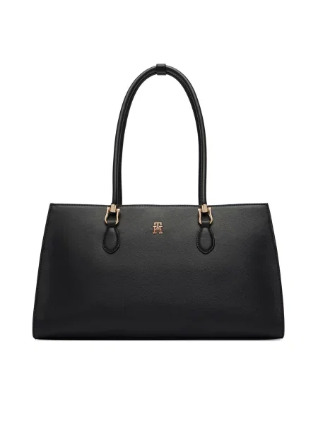 Tommy Hilfiger Дамска чанта Th Grace Satchel черен