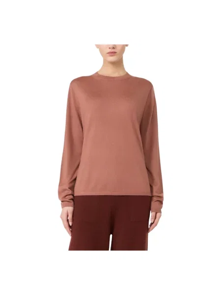 Sweter Max Mara z kaszmiru różowy