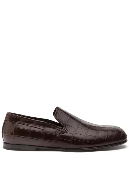 Pantofi Dolce & Gabbana din piele slip-on maro