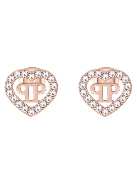 Uhani PHILIPP PLEIN Plein Rocked Heart roza