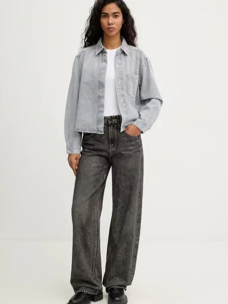 Джинсова сорочка Marc O'Polo relaxed класичний комір сірий