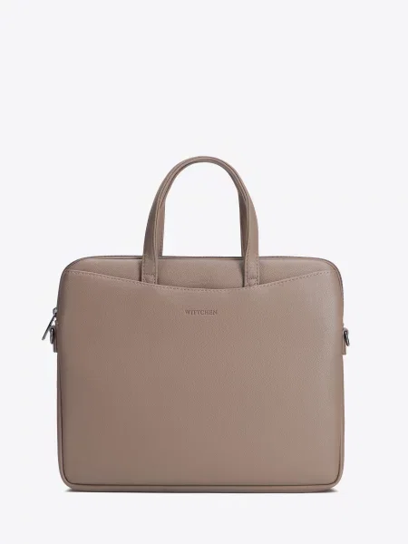 Torba na laptopa z ekoskóry cali beżowa