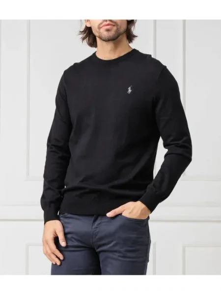 POLO RALPH LAUREN pulover | pima negru