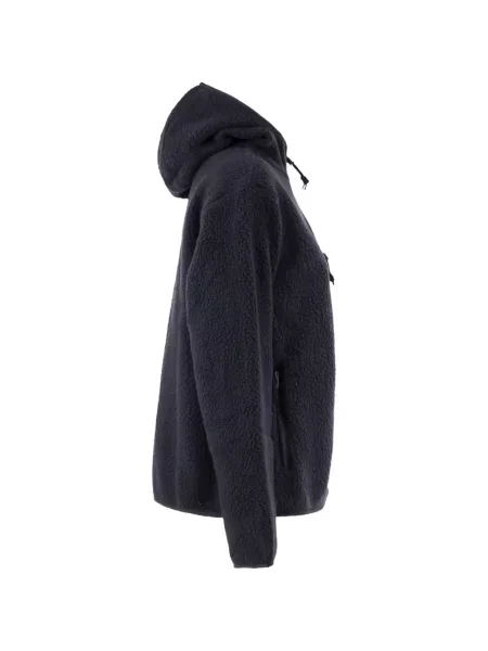 Geacă Patagonia din fleece cu glugă albastru