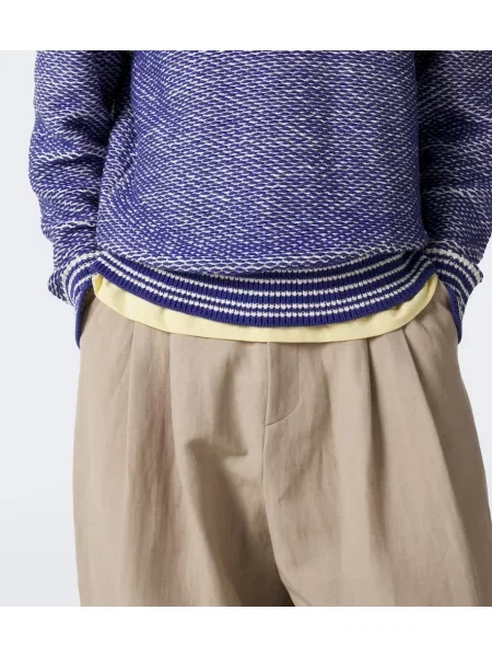 Ľanová mikina s kapucňou Orlebar Brown modrá