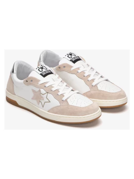 Sneakersy 2star zamszowe białe