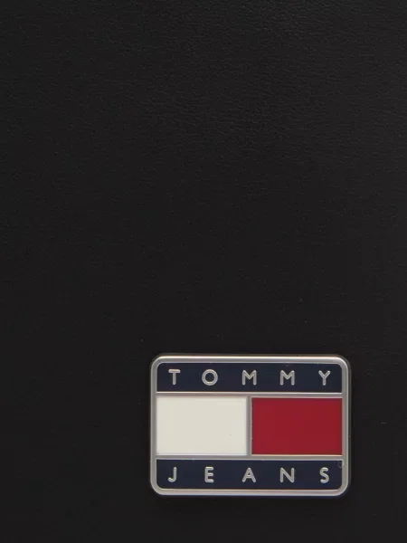 Кожаный кошелек Tommy Jeans черный