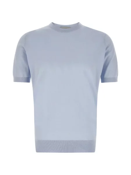 Tricou John Smedley cu decolteu rotund albastru