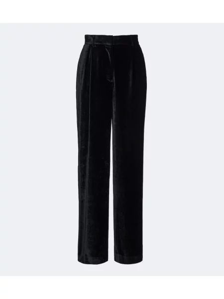 Pantaloni Stella Mccartney de catifea albastru