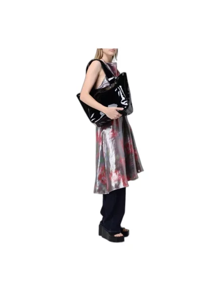 Shopper z detalem z logo Diesel czarna