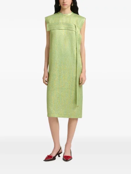 Rochie Marni de mătase verde