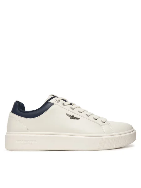 Sneakersy Aeronautica Militare białe