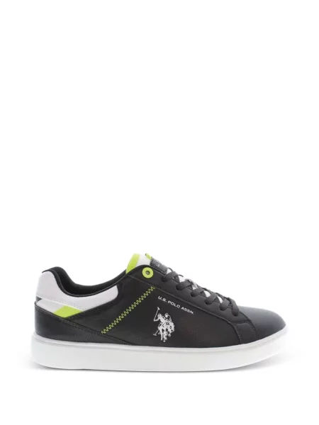 Polo majica Us Polo Assn s vezicama s čipkom crna