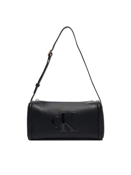 Calvin Klein Ročna torba Bold Ck Slouchy Shoulder Bag črna