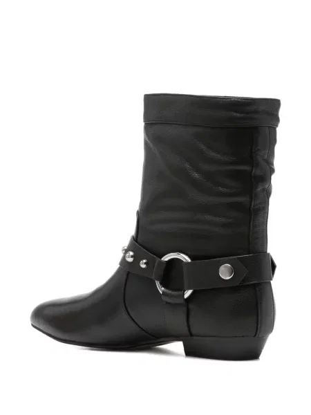 Botine Bibi Lou din piele cu tepi negru