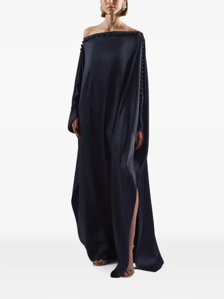Rochie maxi Taller Marmo din satin albastru