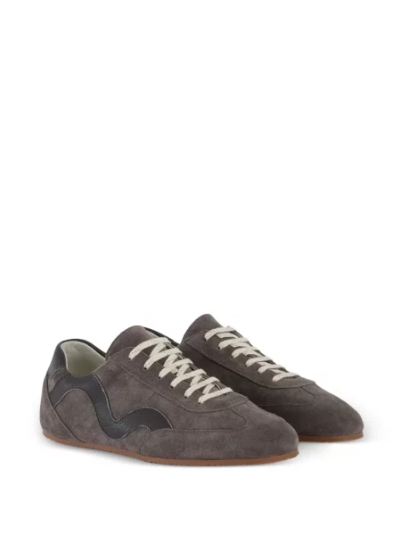 Sneakerși Lardini din piele de căprioară gri
