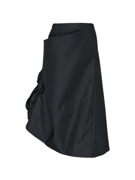 Fustă Comme Des Garçons cu volane asimetrică negru