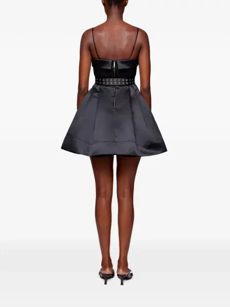 Rochie mini Ganni cu bretele negru