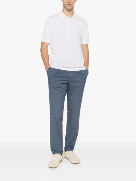 Scurt tricou polo Jeordie's alb