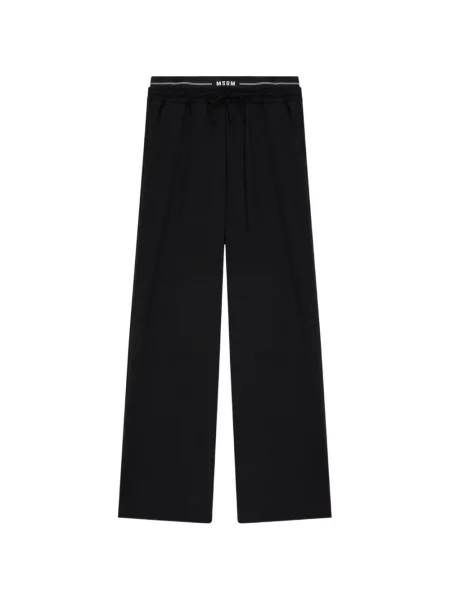 Stahovací šňůrka kalhoty Msgm s autogramem černé