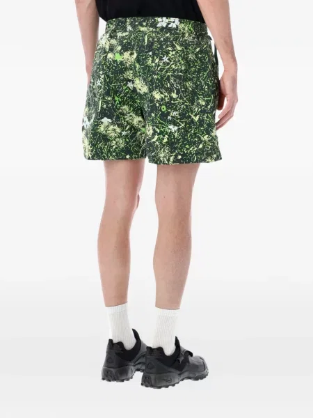Pantaloni scurți Nike cu imagine din poplin negru