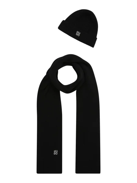 HUGO Fular Sarmi / argintiu negru