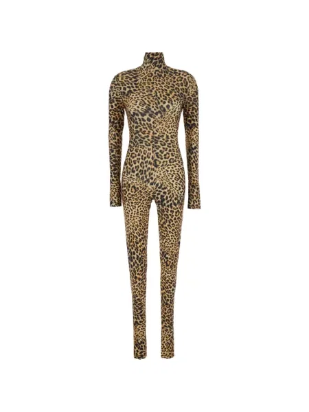 Salopetă Norma Kamali cu imagine cu model leopard