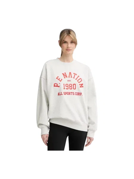 P.E Nation bluza z bawełną Backspin szara
