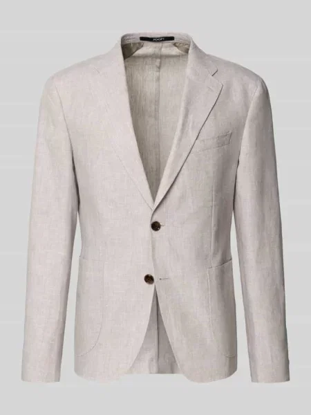 Marynarka na 2 o kroju slim fit z lnu model Hoverest' Joop! Collection beżowa