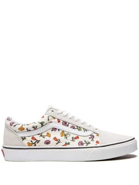 Sneakerși Vans Old Skool cu model floral alb