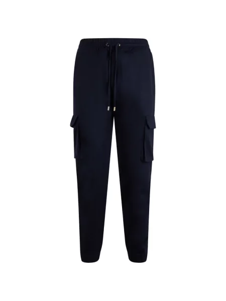 Pantaloni cargo Moorer cu cordon albastru