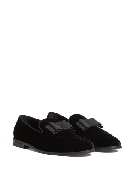 Pantofi loafer Dsquared2 cu funde de catifea negru