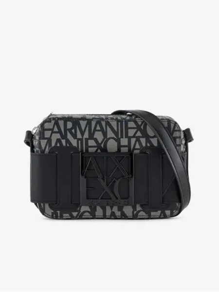 ARMANI EXCHANGE Taška cez rameno / čierna sivá