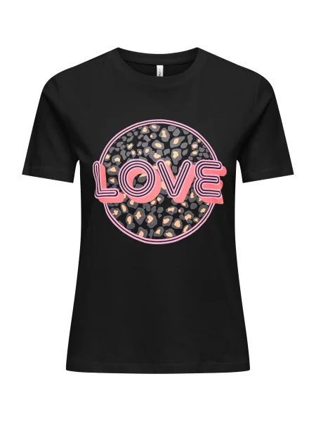 Only Tall Tričko ONLARIYA tmavě šedá / pitaya / světle růžová černá