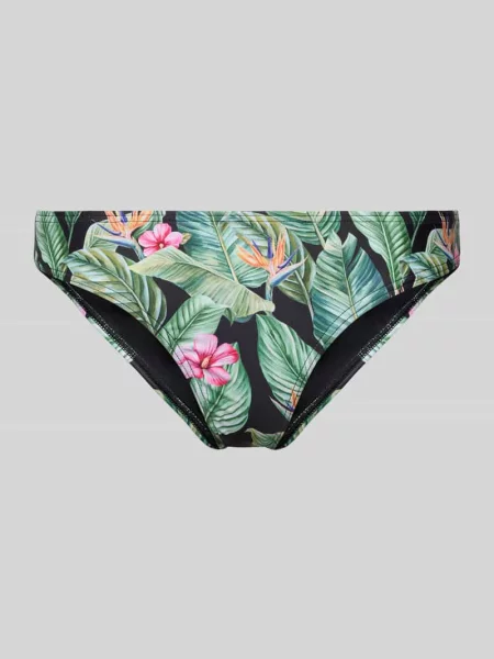 Figi bikini ze wzorem na całej powierzchni model ‘BAOMI’ Pieces czarny