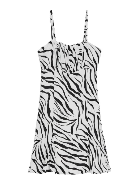 Bershka Rochie de vară negru / alb