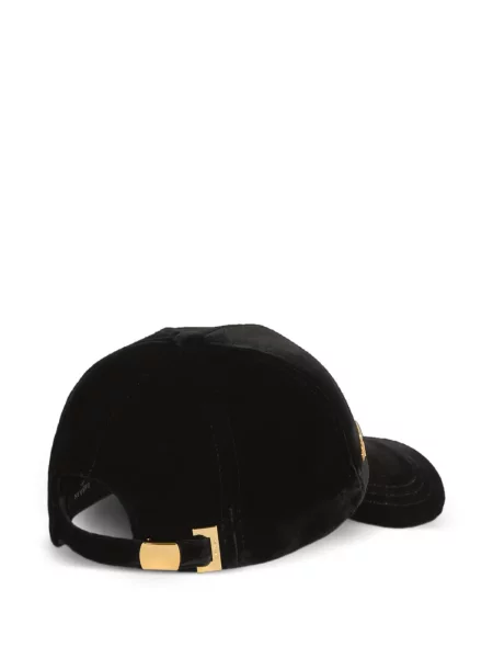 Șapcă Balmain de catifea negru