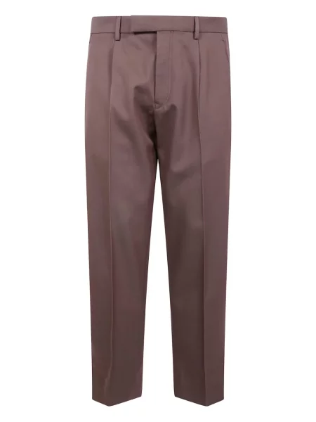 Pantaloni Zegna plisate maro