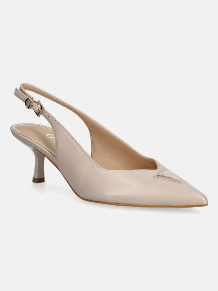 Guess pantofi cu stiletto din piele bej
