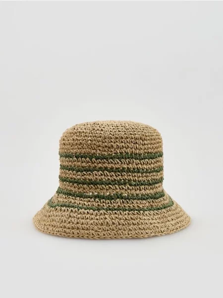 Reserved Плетений капелюх оливковий 