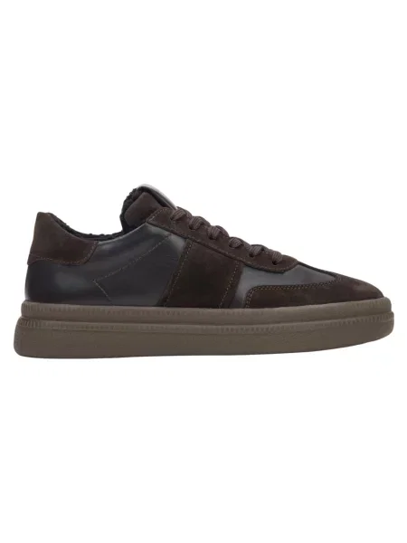 Sneakersy Estro skórzane brązowe