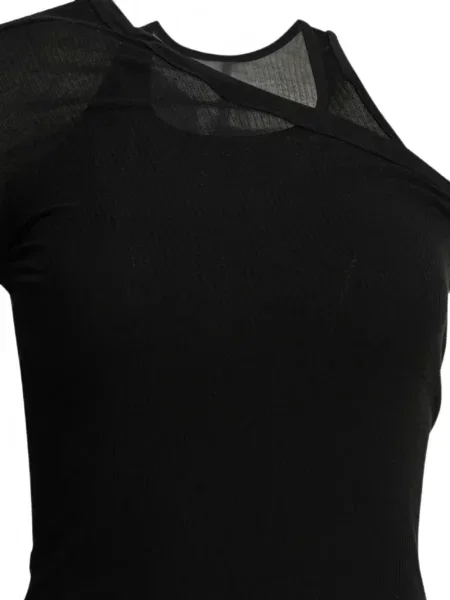 Top Rick Owens cu un umăr gol negru