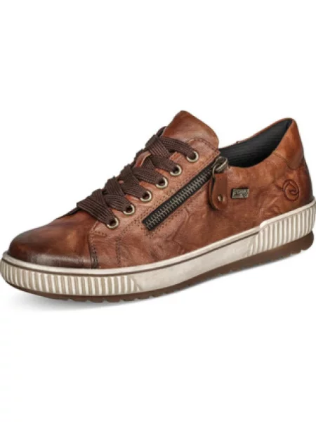 Sneakersy Remonte skórzane brązowe