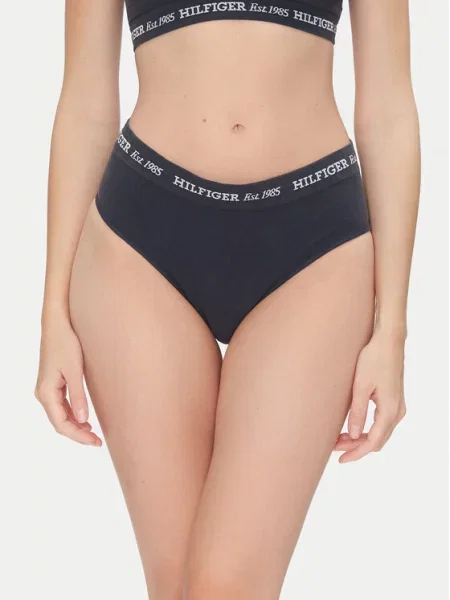 Tommy Hilfiger Klasické kalhotky s vysokým pasem Tmavomodrá