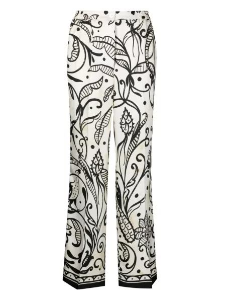 Pantaloni F.r.s For Restless Sleepers de mătase alb