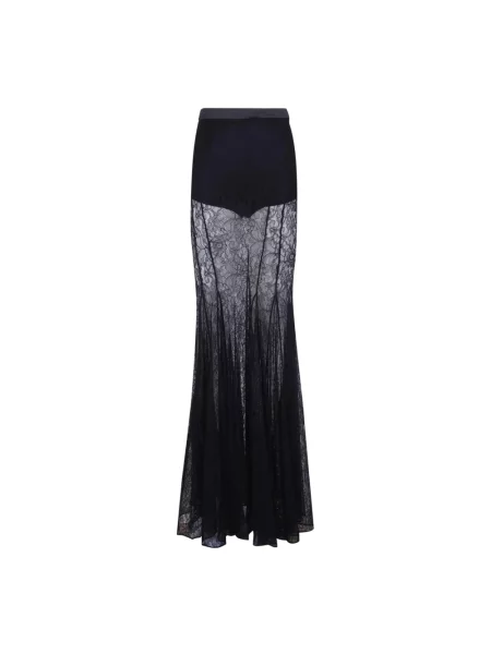 Spódnica maxi Elisabetta Franchi koronkowa czarna
