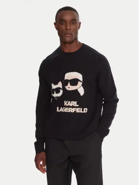 KARL LAGERFELD Pulover črna